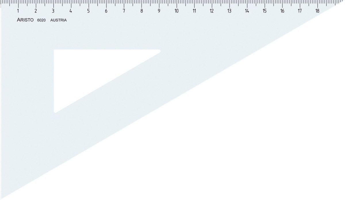 ARISTO Geodreieck Dreieck 60 Grad Acryl 226mm transparent