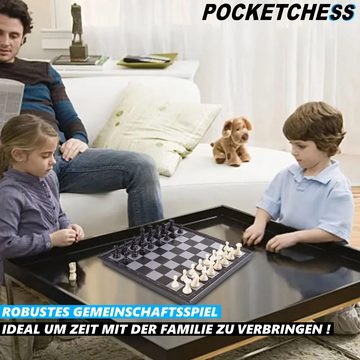 MAVURA Lernspielzeug POCKETCHESS Mini Schachspiel Schachbrett Reiseschach magnetisch, einklappbar klappbares Schach Brett Mini Chess Board