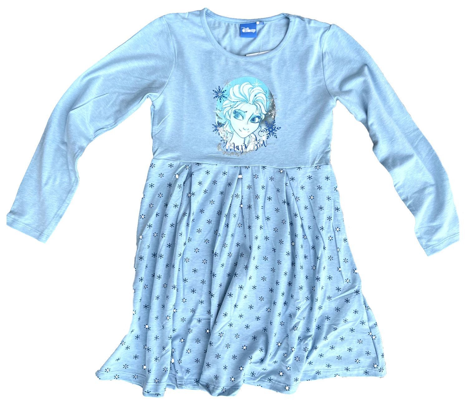 Jerseykleid ANNA + ELSA Die Eiskönigin Mädchen Kleid 8 Jahre Sky