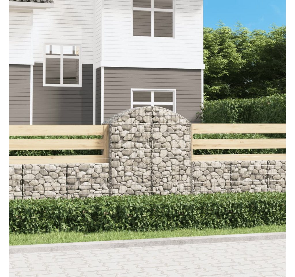 Thumbnail - vidaXL Gabionenzaun, Gabione mit Hochbogen 100x50x120/140 cm Verzinktes Eisen