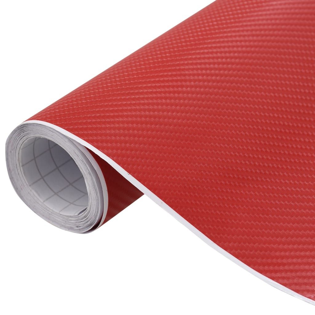 vidaXL Aufkleber Autofolien 2 Stk. 4D Rot 100x150 cm, (2tlg)