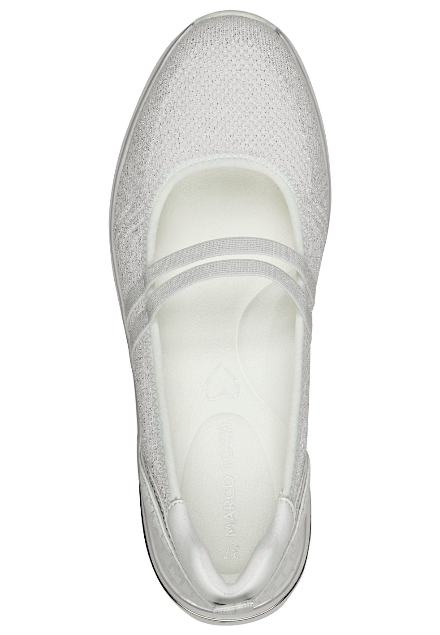 MARCO TOZZI 2-22181-44 197 White Comb Ballerina