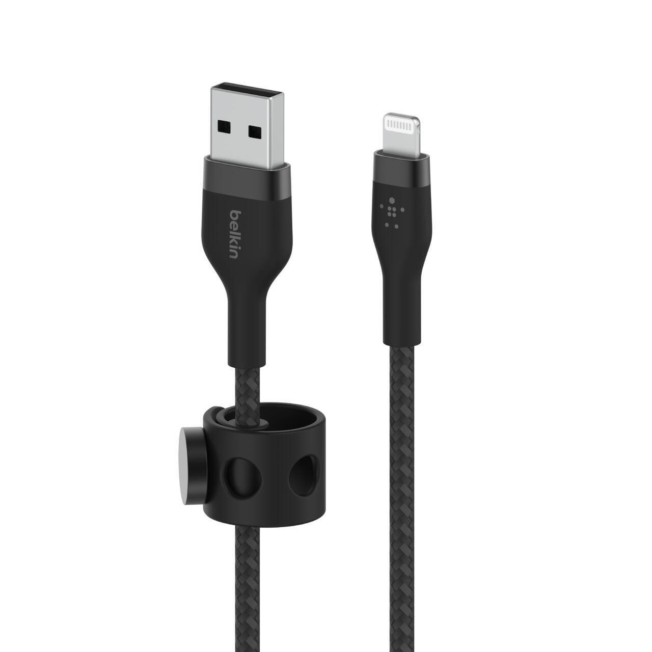 Belkin CAA010bt2MBK BoostCharge Pro FlexUSB-A-Kabel mit L Headset