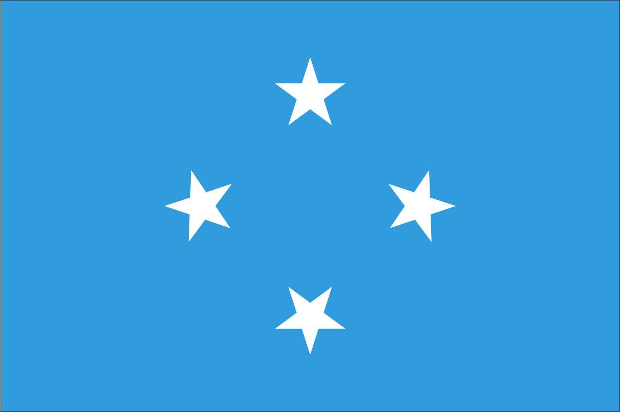 Mikronesien Flagge flaggenmeer Querformat 110 Flagge g/m²