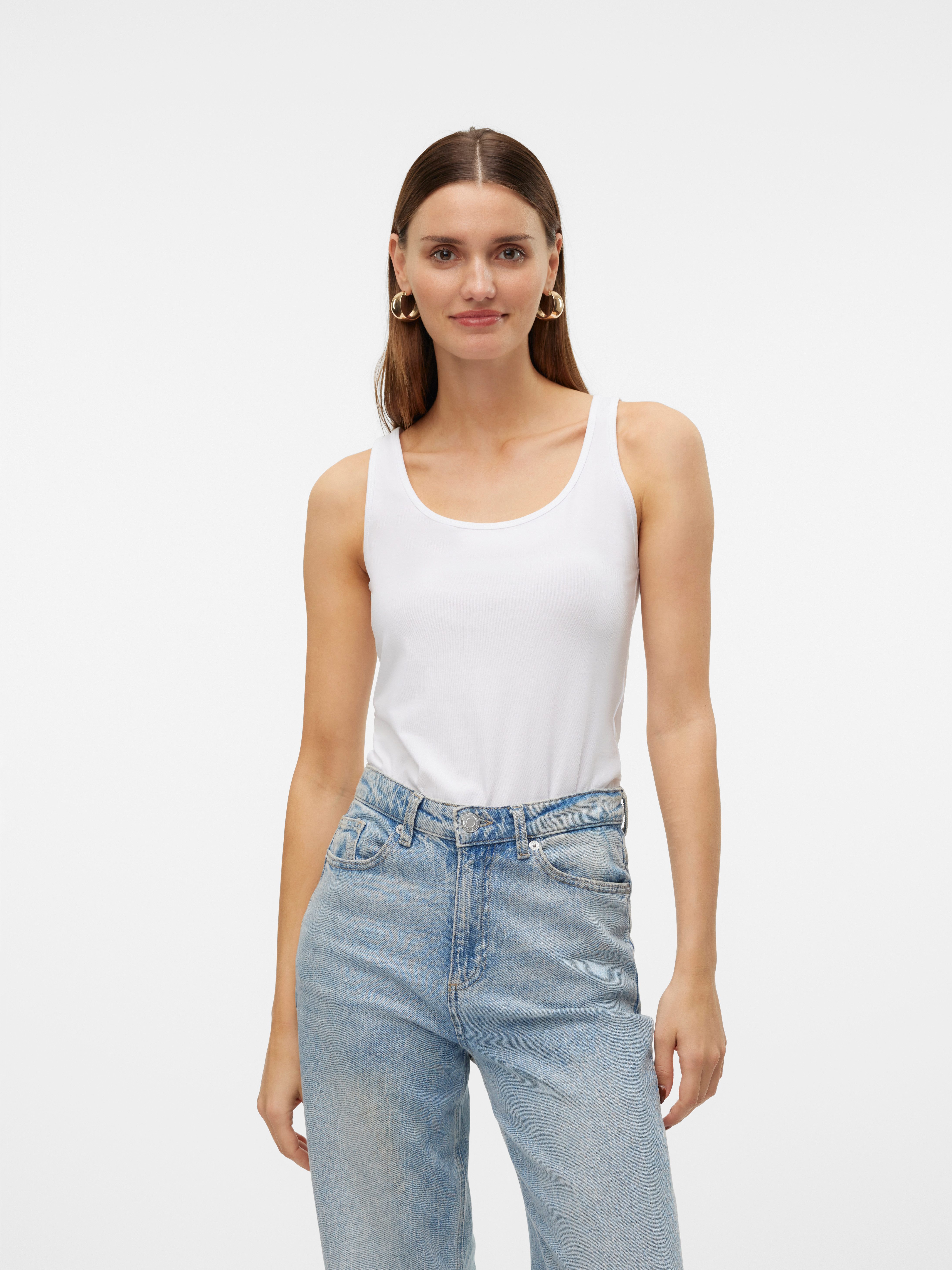 Vero Moda Tanktop VMLULU LONG TANK TOP JRS GA NOOS Baumwollmischung, regula günstig online kaufen