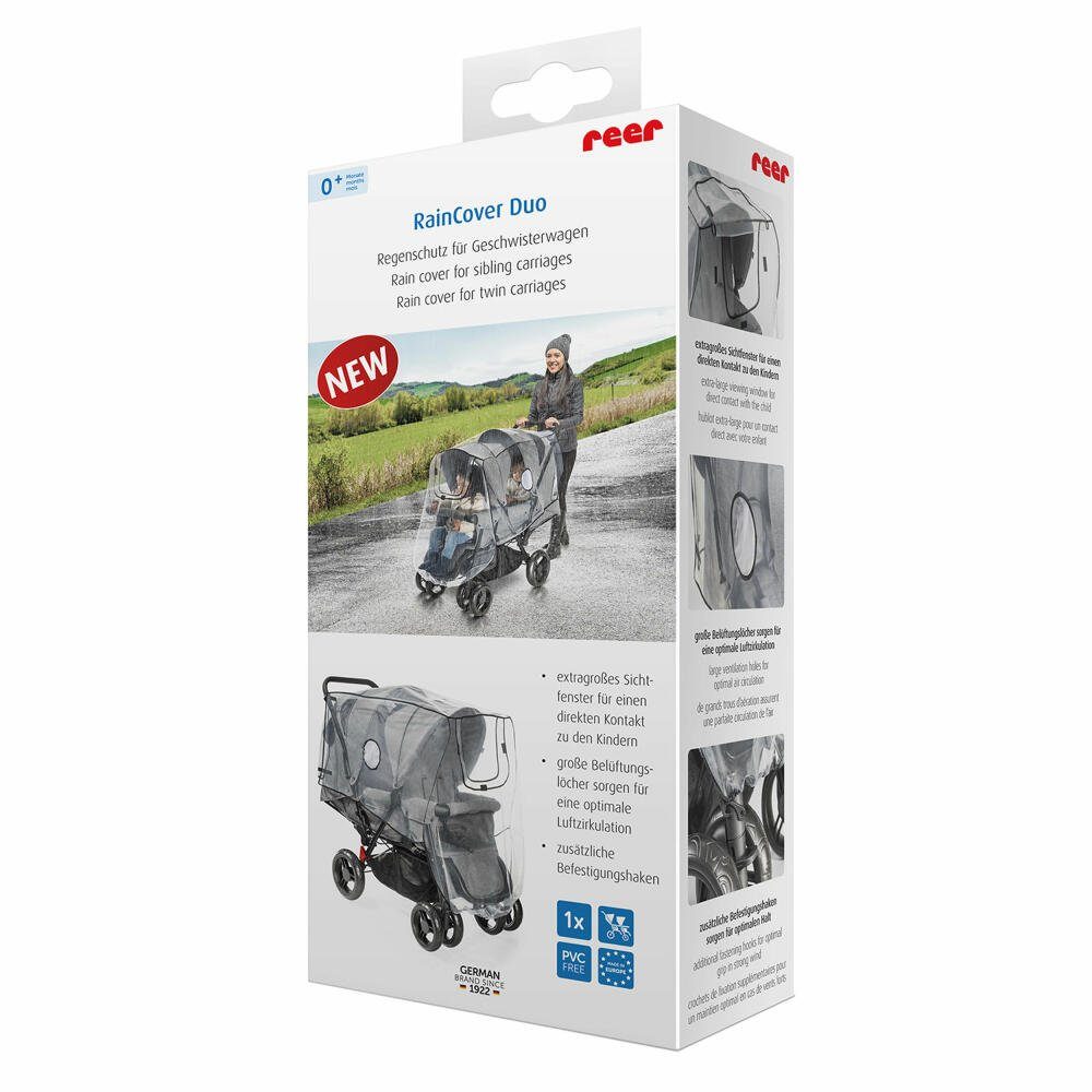 Reer Kinderwagen-Regenschutzhülle RainCover Duo