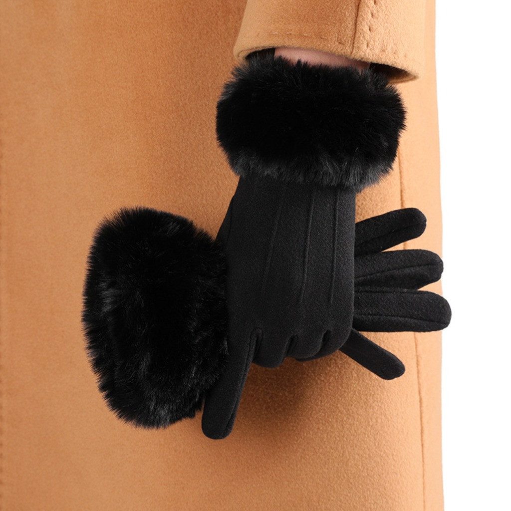 nsihing Thermohandschuhe Damen Winterhandschuhe, Warme Handschuhe aus Kaschmirimitat Gefüttert & Winddicht, Touchscreen Handschuhe für Outdoor & Fahrrad