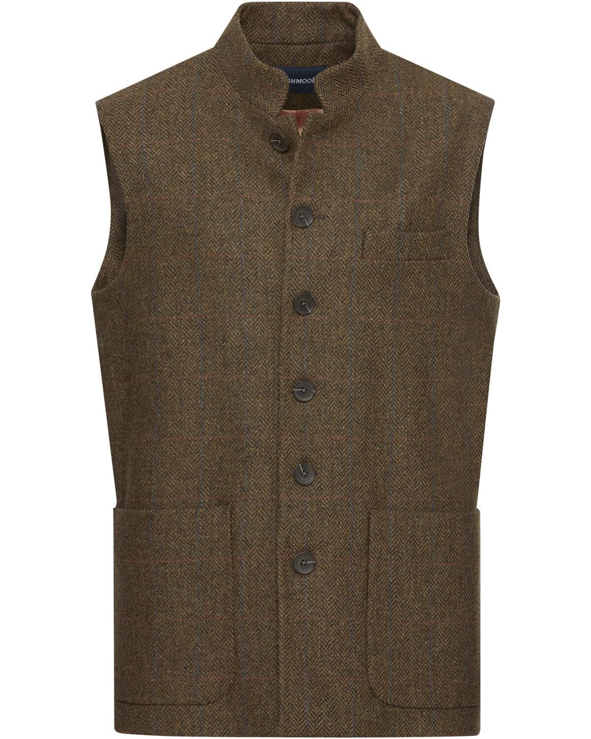 Highmoor Jagdweste Fischgrat-Tweedweste mit Taschen
