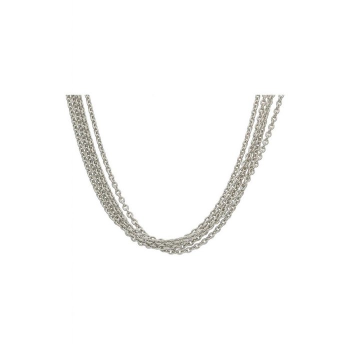 JuwelmaLux Silberkette Halskette Silber 5-reihig Halsschmuck 45 cm (1-tlg) Damen Halskette Silber 925/000 inkl. Schmuckschachtel AN10850