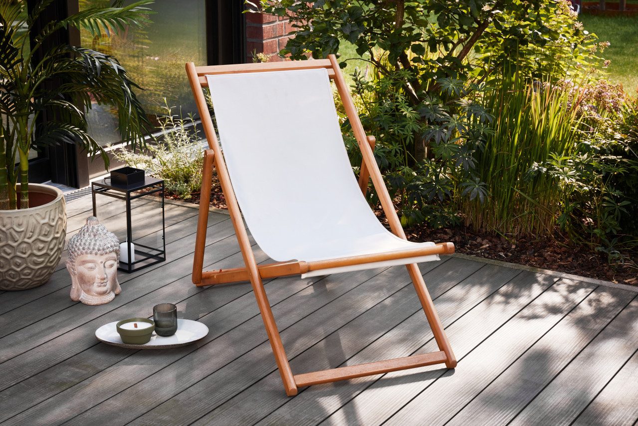 Primaster Gartenliege Primaster Gartenliegestuhl Karla beige, günstig online kaufen
