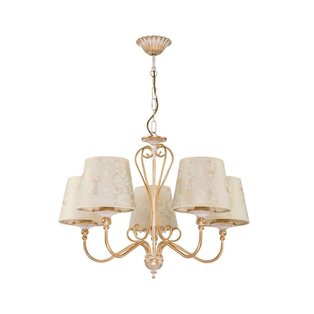 Licht-Erlebnisse Люстри GANARA, ohne Leuchtmittel, Shabby Люстри in Gold Ecru Ø64cm