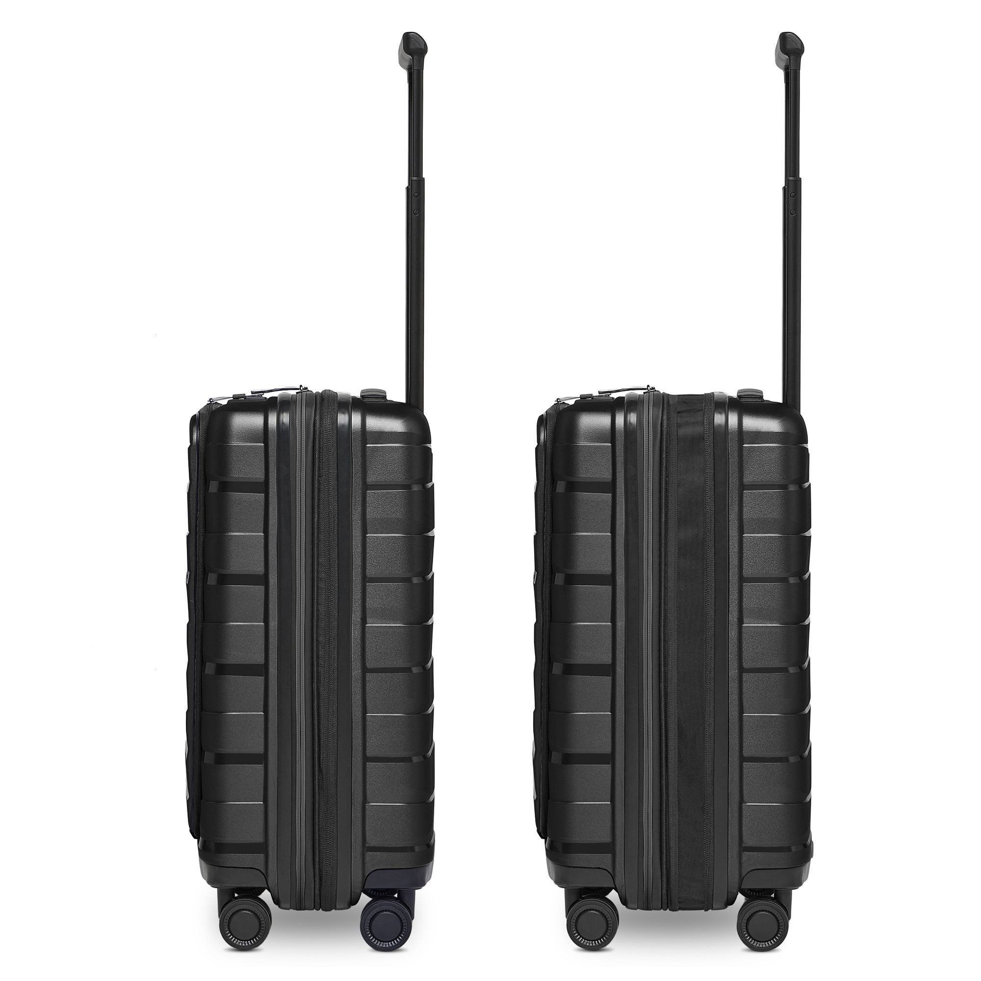 Bergpfeil Trolley Travel 4 Rollen Kabinentrolley 55 cm Laptopfach mit Dehnfalte – Bild 3 von 5
