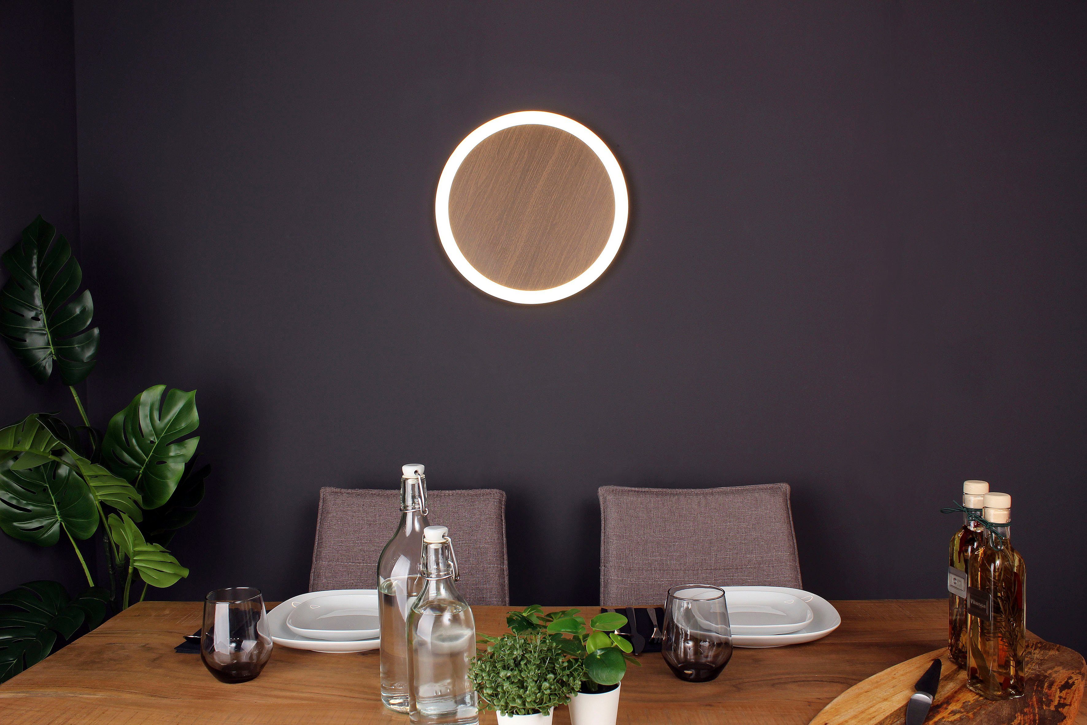 LED LED LUCE Moon, Deckenleuchte Design integriert fest