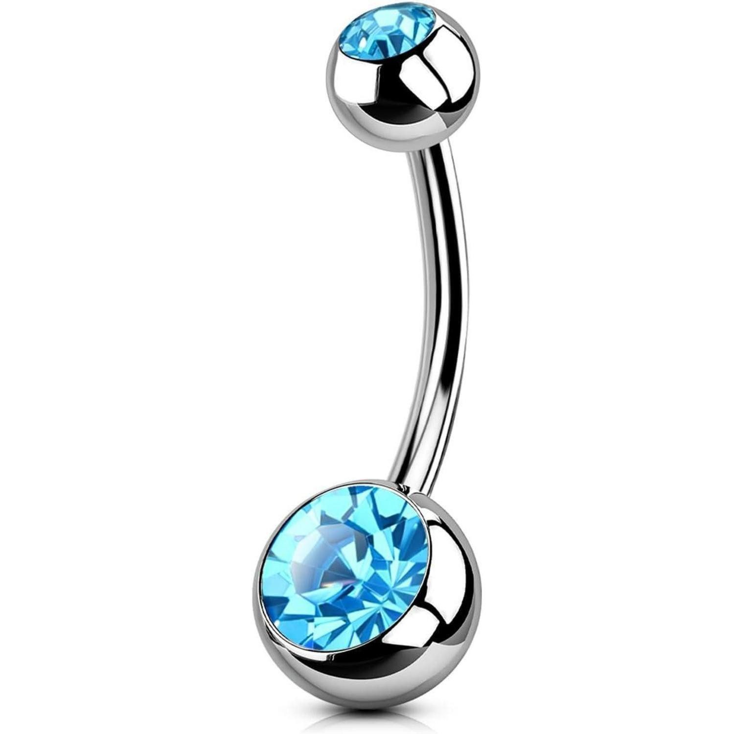 Bauchnabelpiercing Bauchnabelpiercing Titan 14G 10/12/14/16mm Nabel Piercings 1.6mm