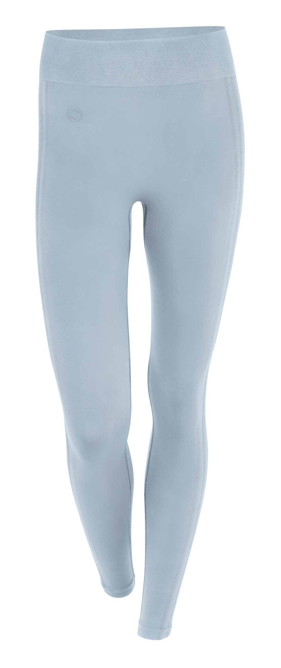 Stark Soul® Highwaist Leggings Sport-Leggings, elastischem mit Seamless Damen Bund Leggings Yogahose Hellblau OPAQUE