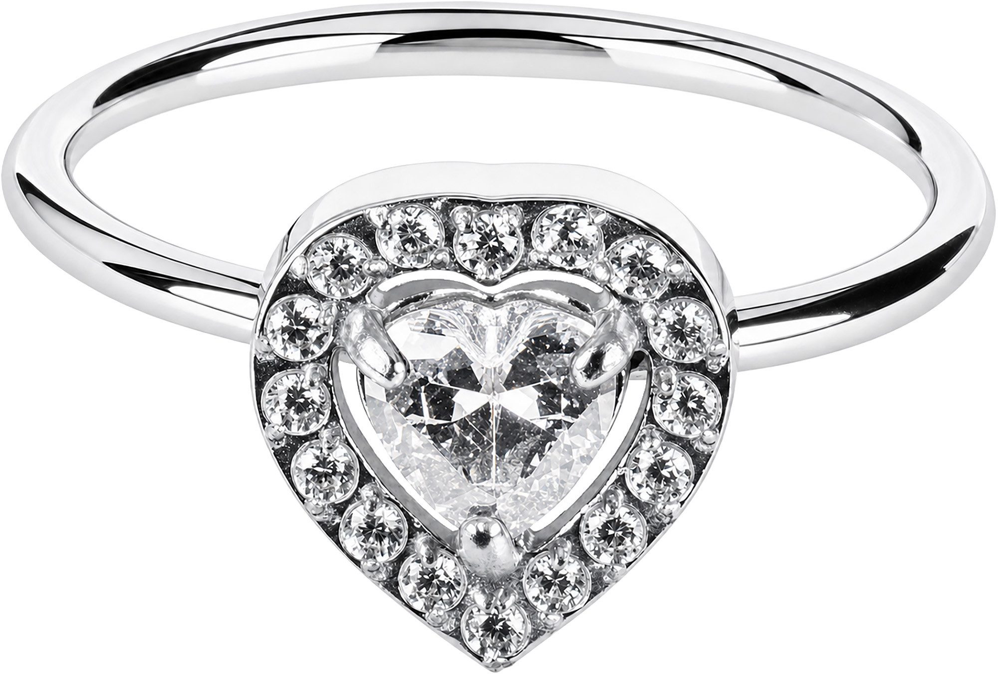 Jacques Lemans Fingerring Herz, mit Zirkonia (synth)