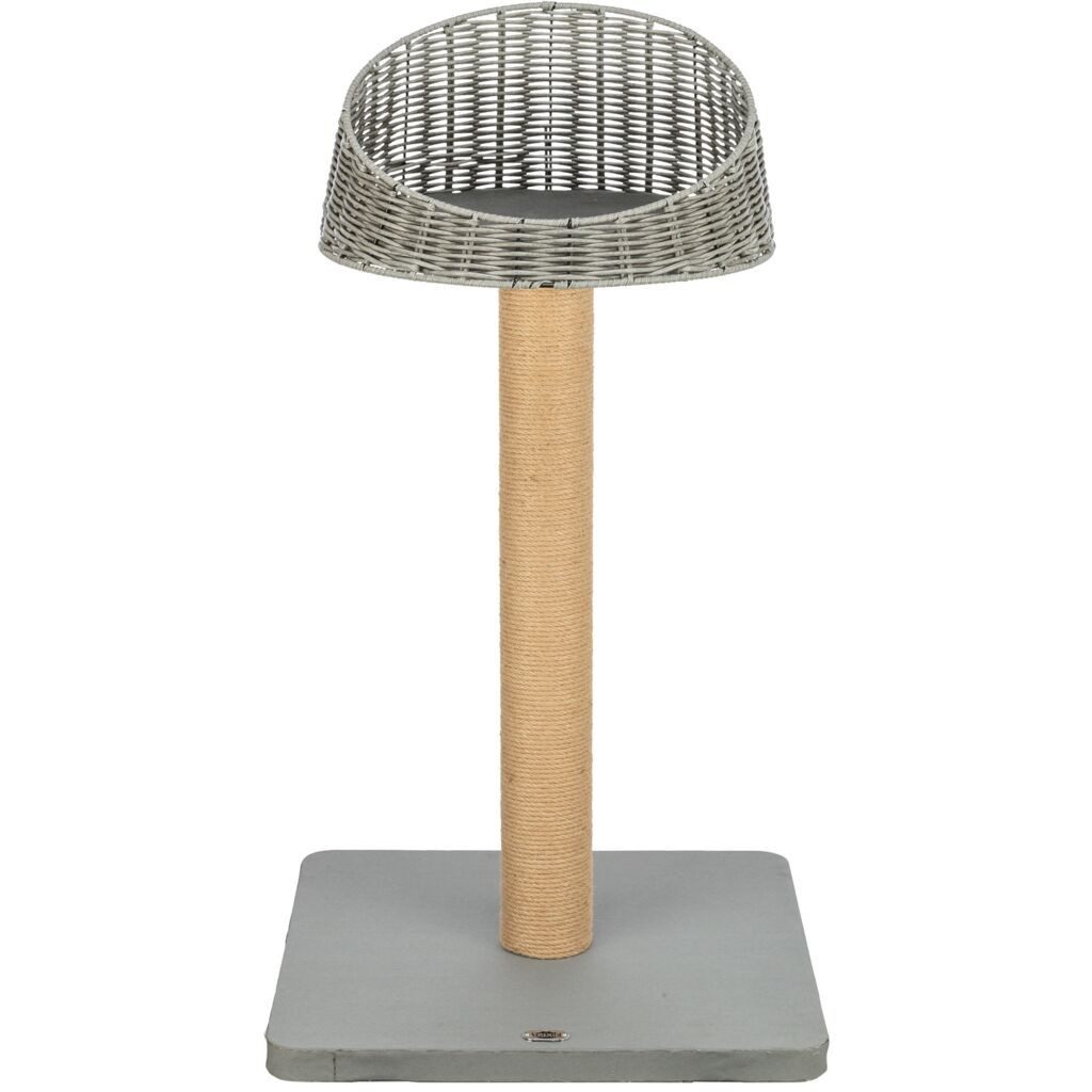 TRIXIE Kratzbaum Outdoor Kratzbaum Amalia aus Polyrattan - grau - 88 cm