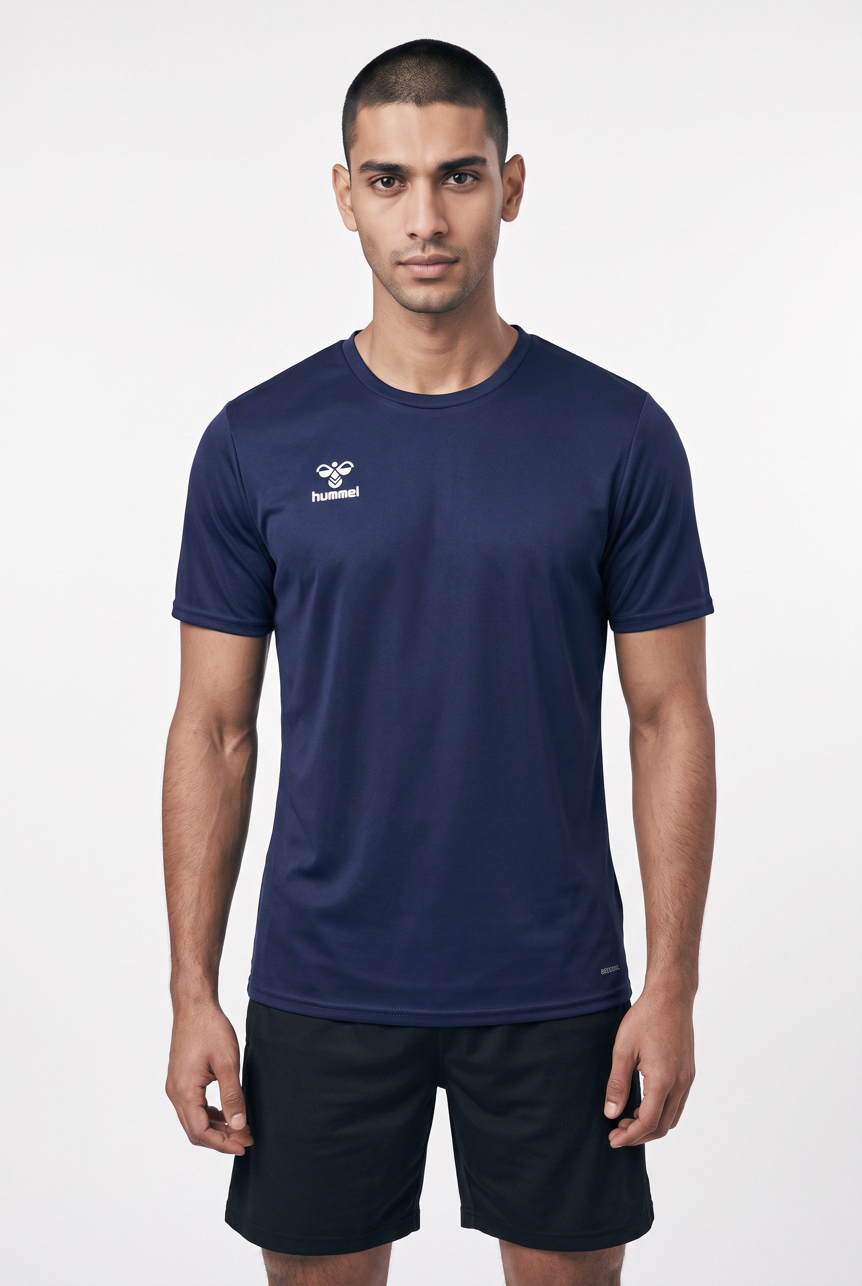 hummel Trainingsshirt HMLESSENTIAL JERSEY S/S Kurzarm-Design, mit Rundhalsausschnitt, in Trikot-Qualität