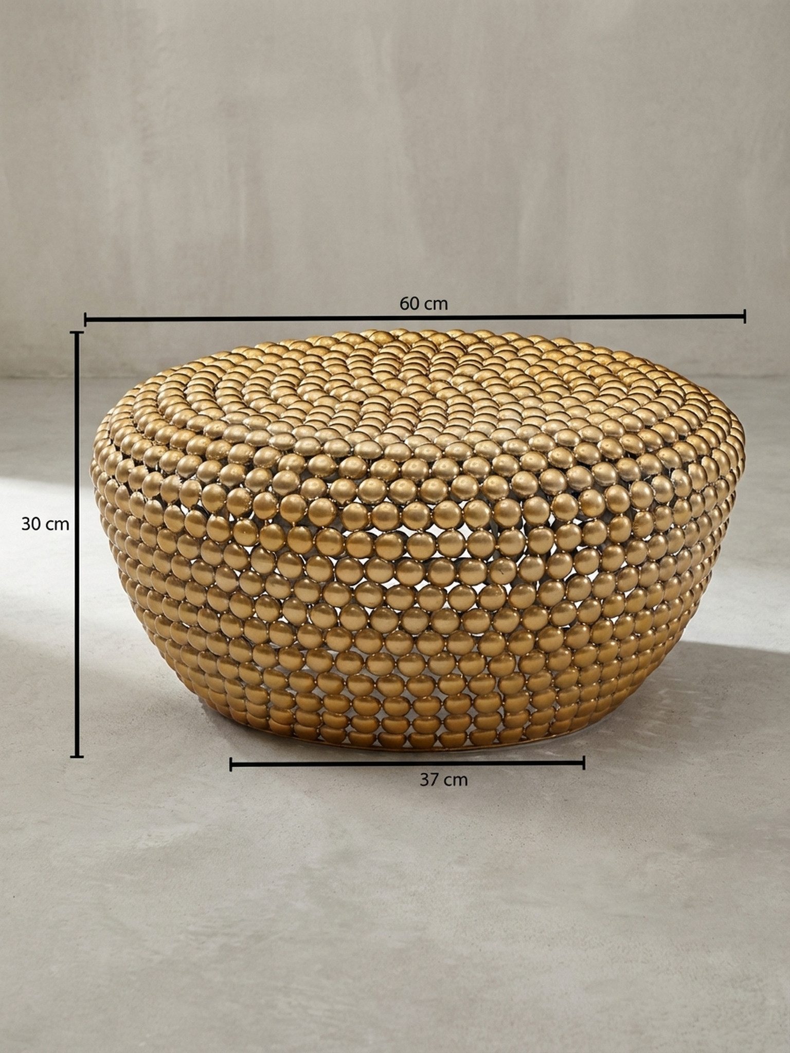 KADIMA DESIGN Couchtisch Beistelltisch BIFERNO Aluminium, exotisches Orientalisches Design