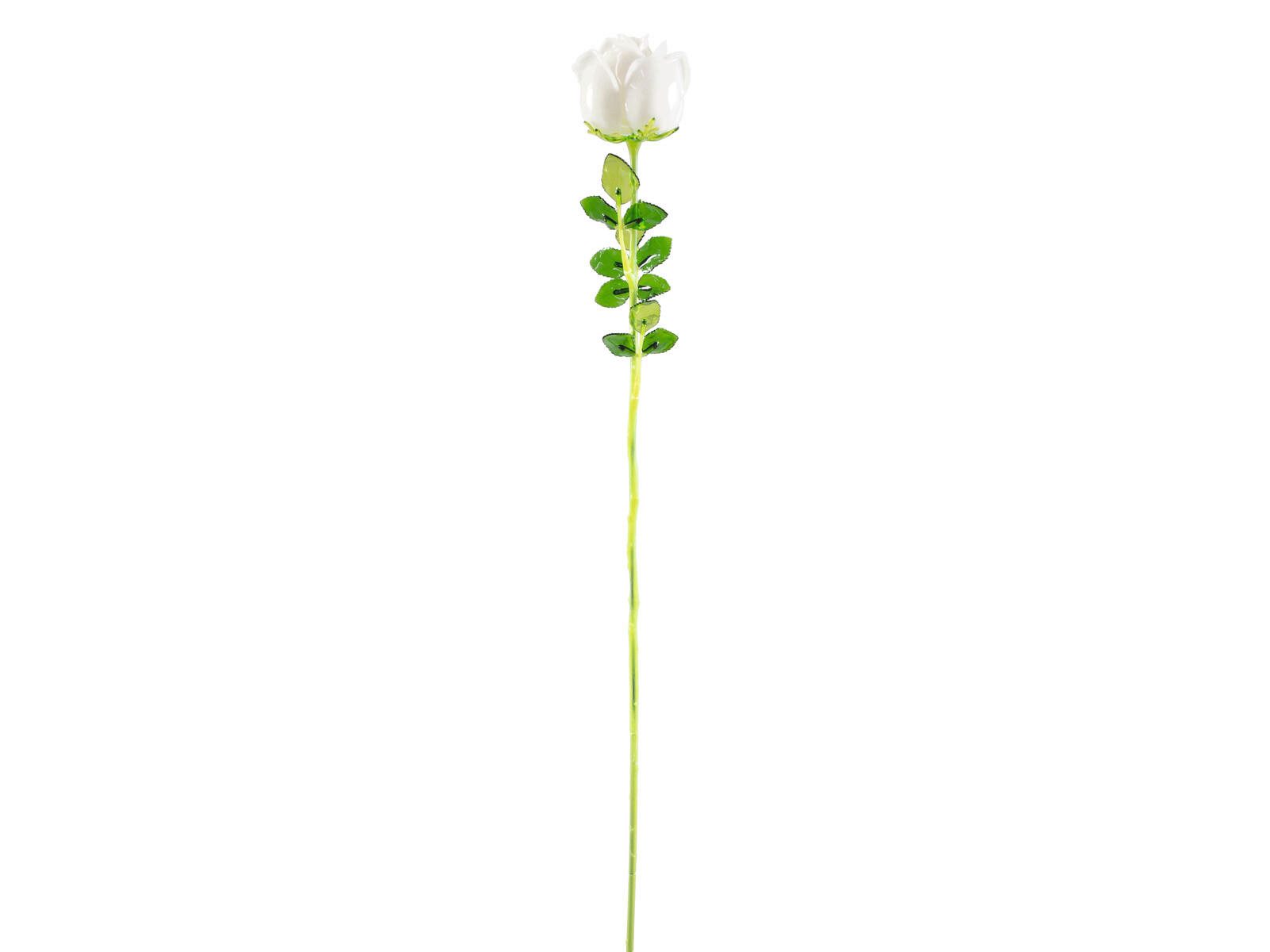 Kunstpflanze EUROPALMS Kristallrose, Kunstblume, weiß, 81cm 12x