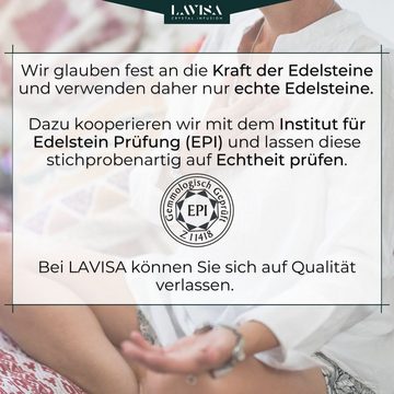 LAVISA Armband Armband Echte Edelstein Perlen, Kristalle, Heilsteine, Onesize, Echte Edelsteine, Rostfreies Edelstahl, Wasserfest