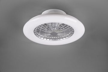 TRIO Leuchten LED Deckenleuchte Stralsund Deckenventilator, Timerfunktion, Ventilatorfunktion, LED fest integriert, Neutralweiß, Deckenlampe, Ventilator, Fernbedienung, Ventilator getrennt schaltbar