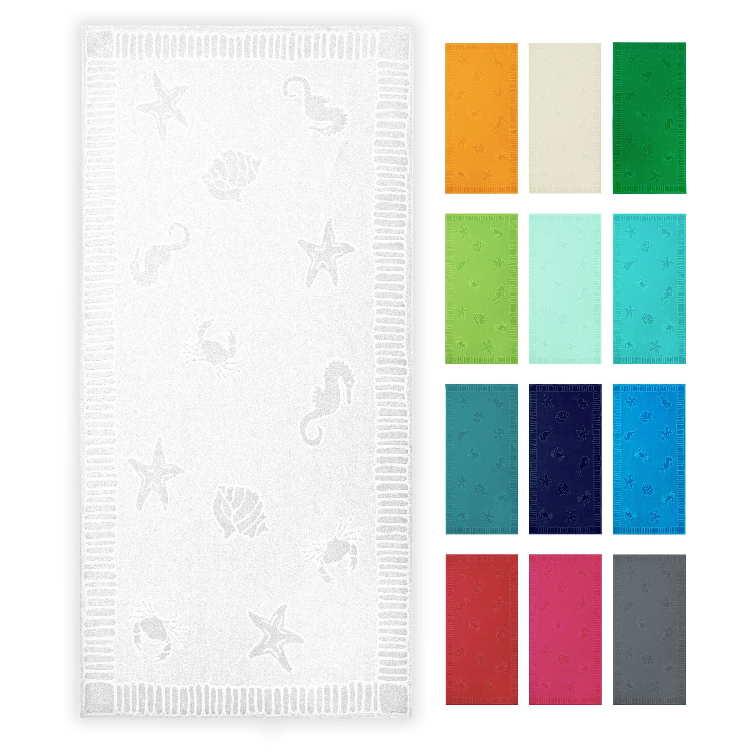 ZOLLNER Strandtuch, Frottier (1-St), 100 x 200 cm, 100% Baumwolle, vom Hotelwäschespezialisten