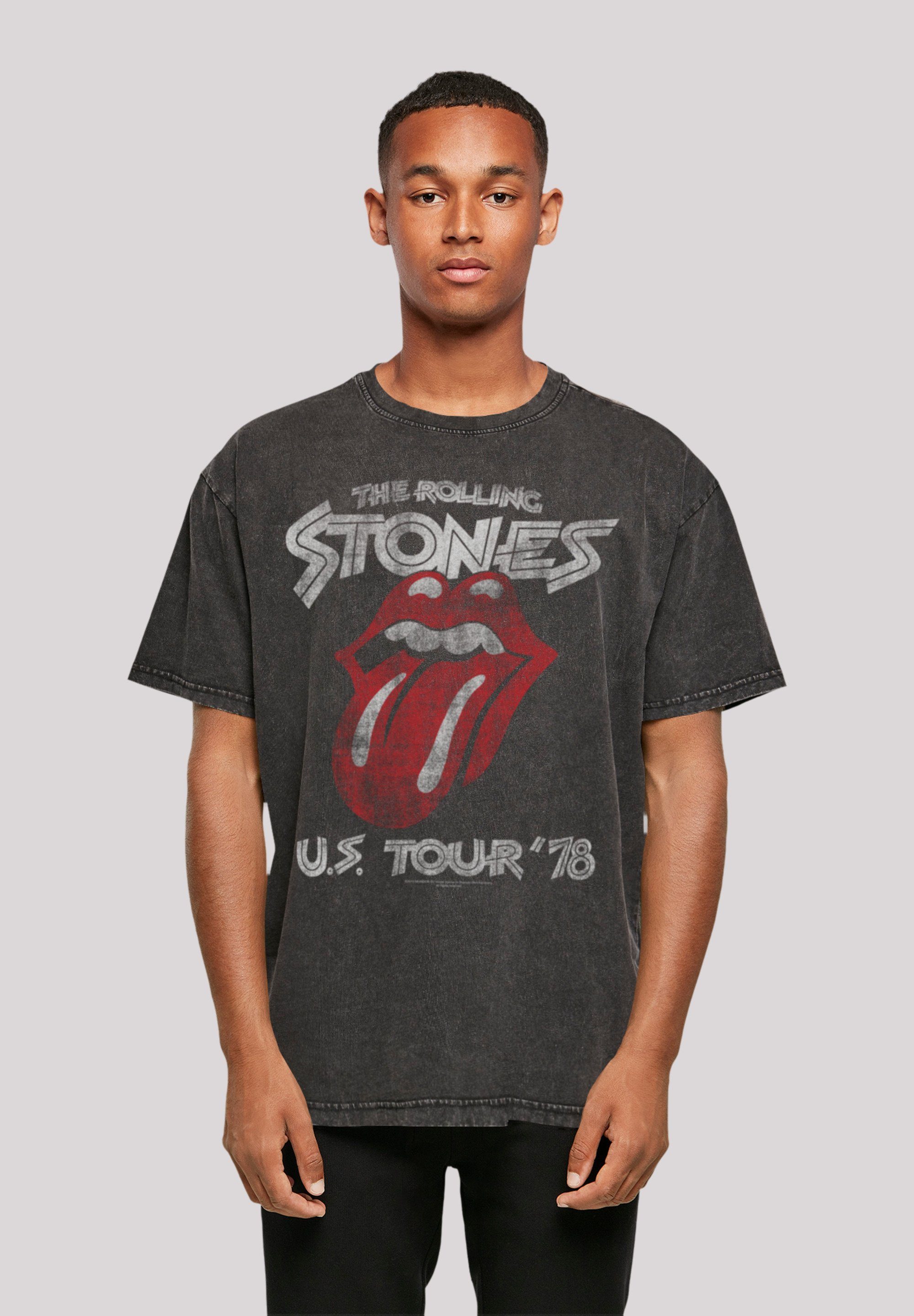 F4NT4STIC T-Shirt The Rolling Stones US Tour '78 Print schwarz