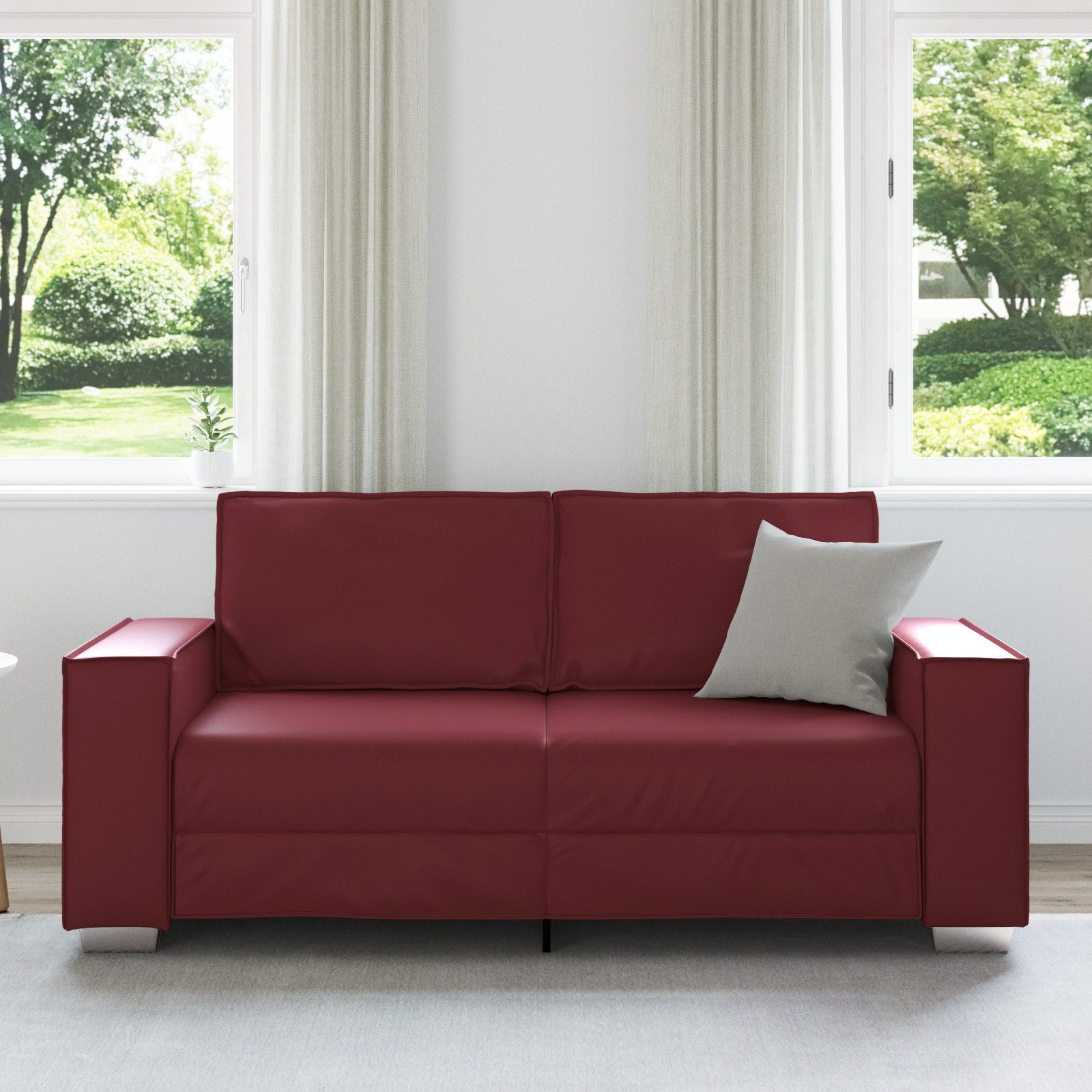 vidaXL Sofa Sofa 2-Sitzer Weinrot 140 günstig online kaufen