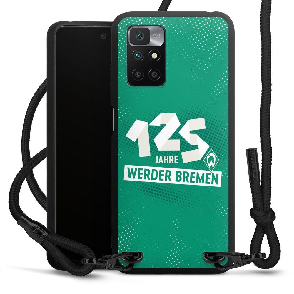DeinDesign Handyhülle 125 Jahre Werder Bremen Offizielles Lizenzprodukt, Xiaomi Redmi 10 Premium Handykette Hülle mit Band Case zum Umhängen