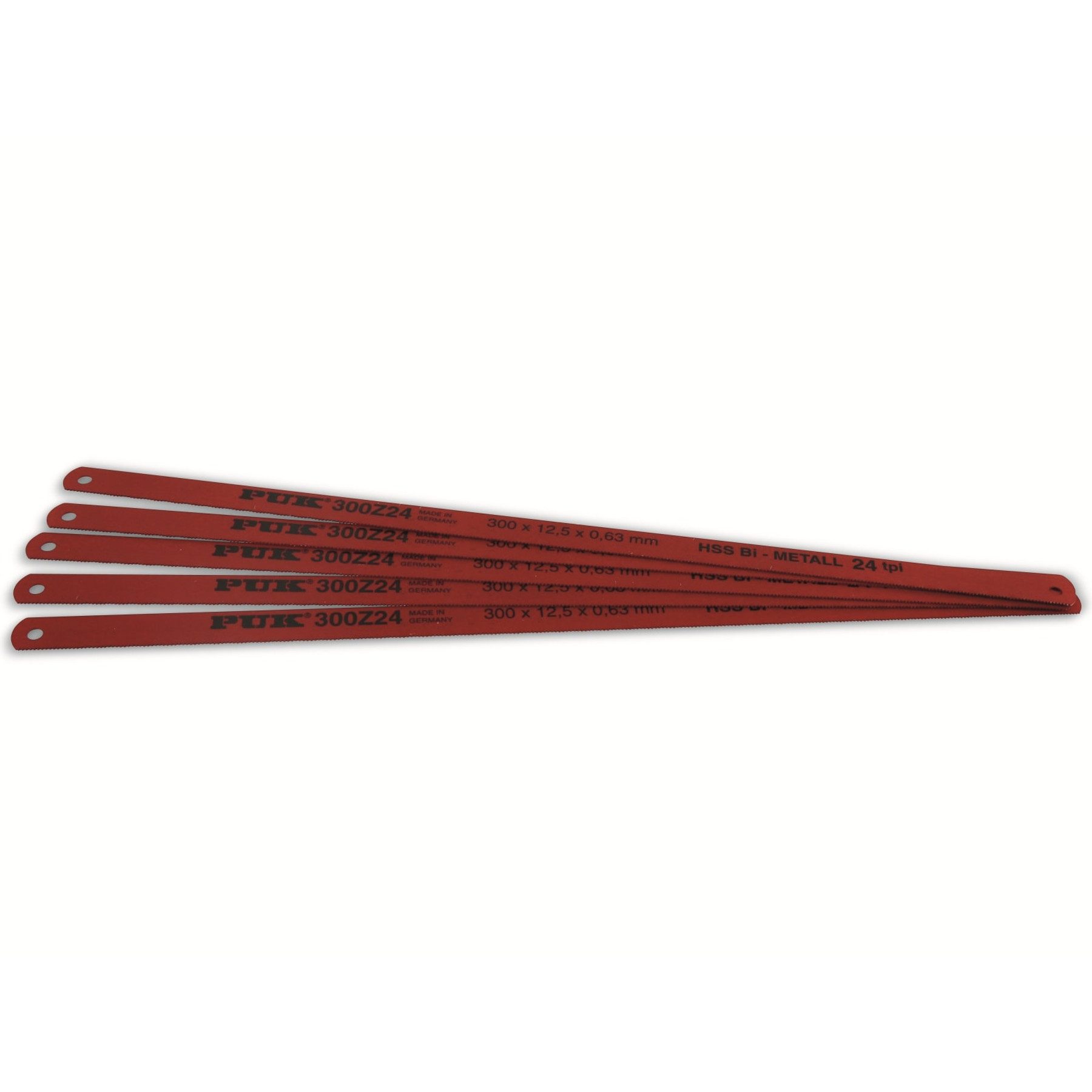 PUK Bandsägeblatt PUK HSS Metall-Sägeblätter, TPI Z24100, 300 mm, 5 Stück