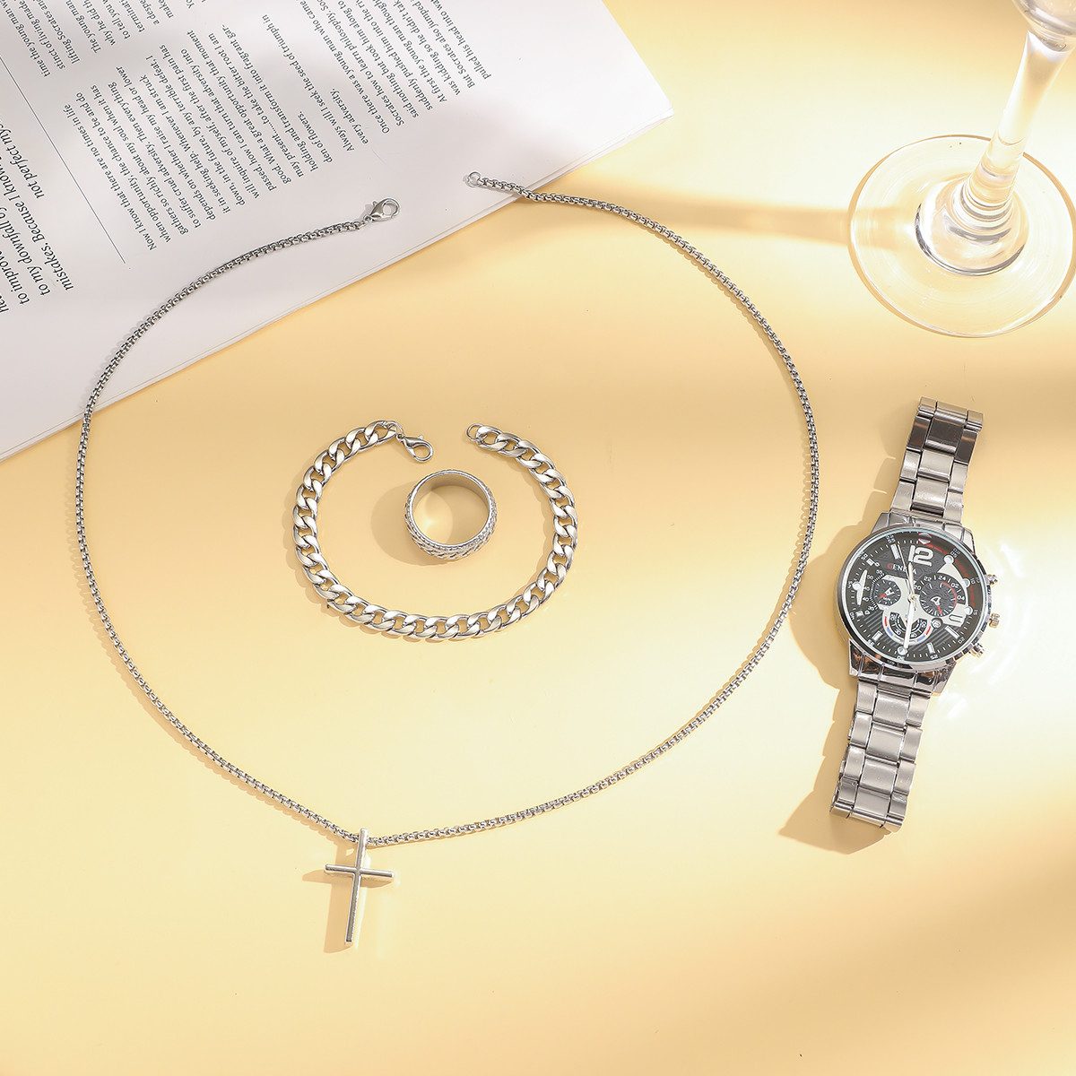 ibettertec Quarzuhr Herren Stahl Gürtel Uhr günstig online kaufen