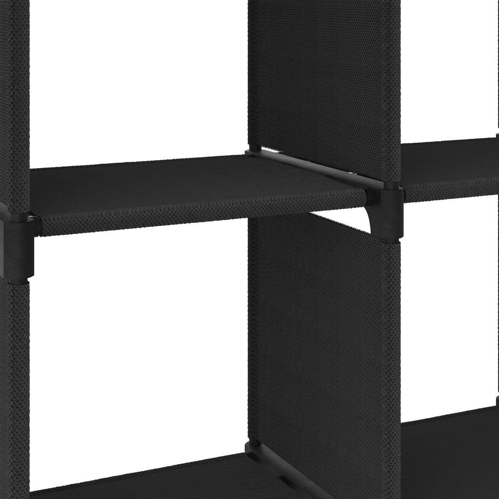 6 103x30x72,5 Bücherregal furnicato Würfel-Regal Schwarz cm Stoff Fächer