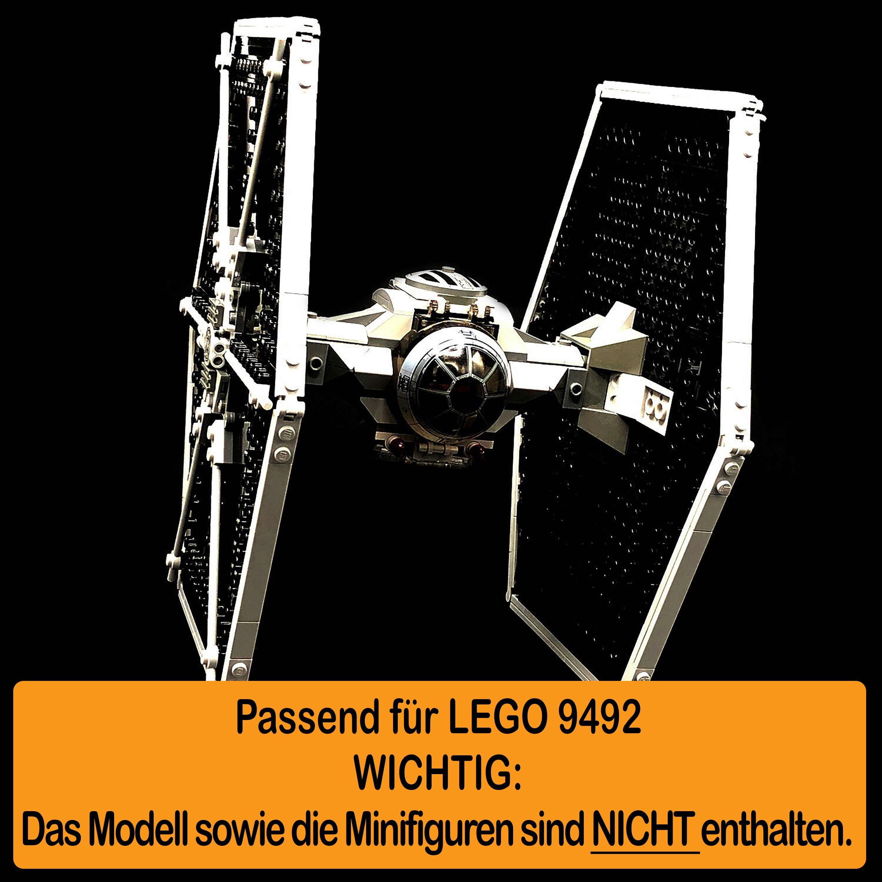 Standfuß LEGO 9492 Display Acryl für und Verschiedene einstellbar AREA17 Tie Fighter, Stand Positionen Winkel