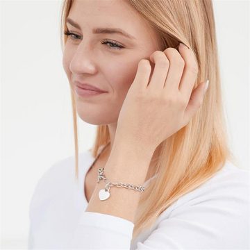 Unique Silberarmband Modernes Armband 925 Silber mit Herzanhänger SB0086