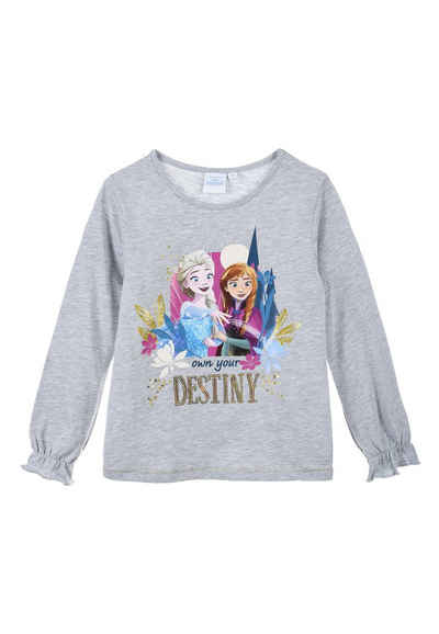Disney Frozen Langarmshirt Eiskönigin Anna & Elsa Kinder Mädchen Lonsleeve Langarm T-Shirt