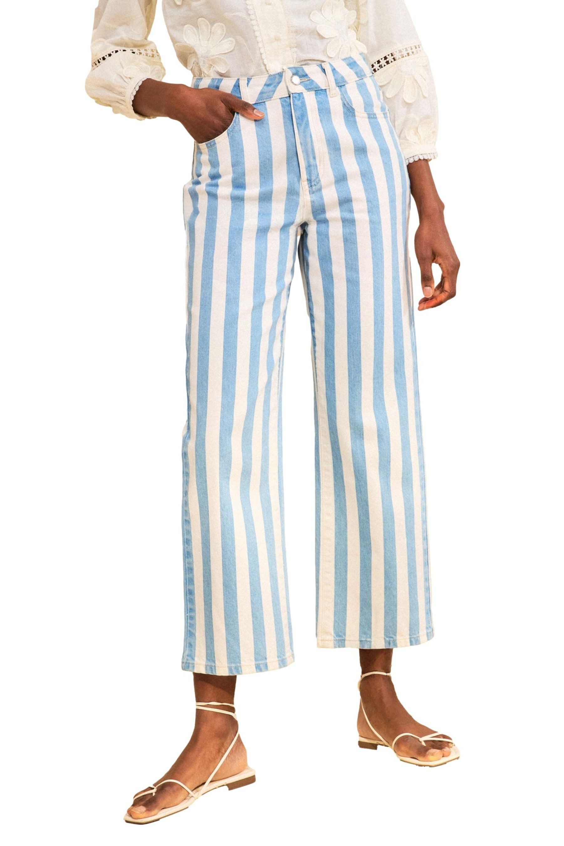 Blue and White Stripe