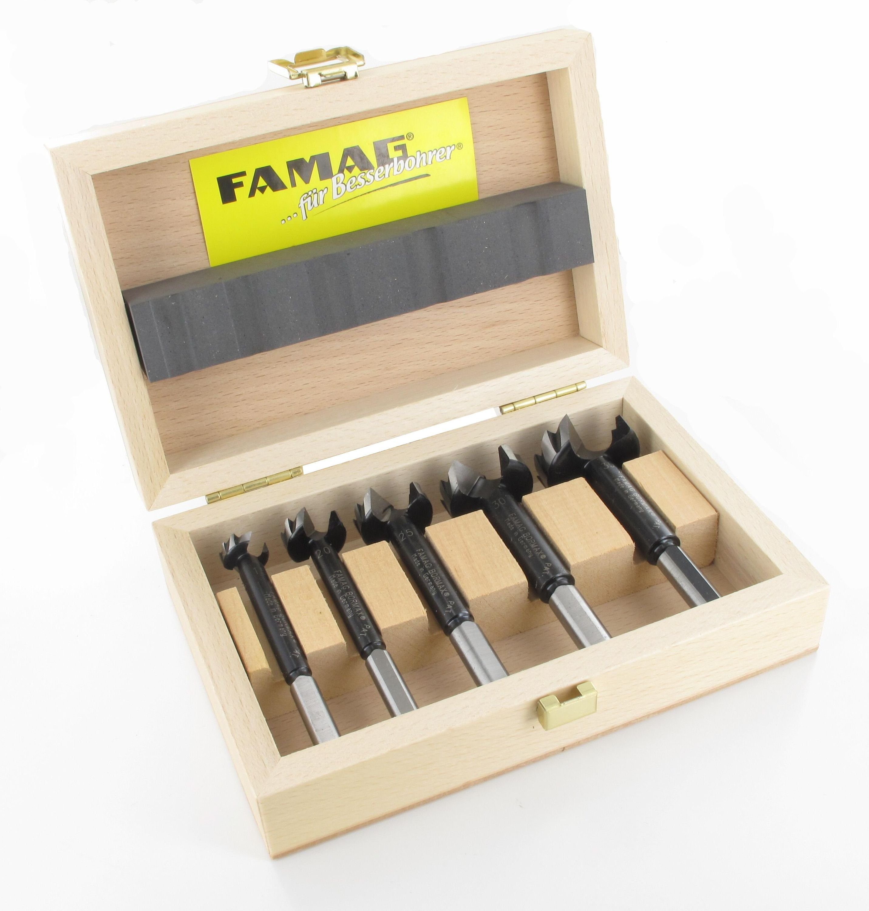 6-teiliger Holzbohrer FAMAG FAMAG Bormax Hartmetall-Bohrersatz D=15,20,25,30,35,40mm