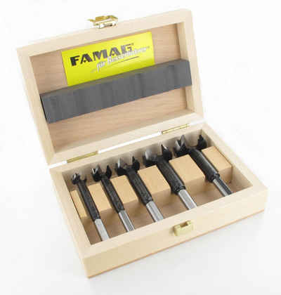 FAMAG Holzbohrer FAMAG 6-teiliger Bormax Hartmetall-Bohrersatz D=15,20,25,30,35,40mm