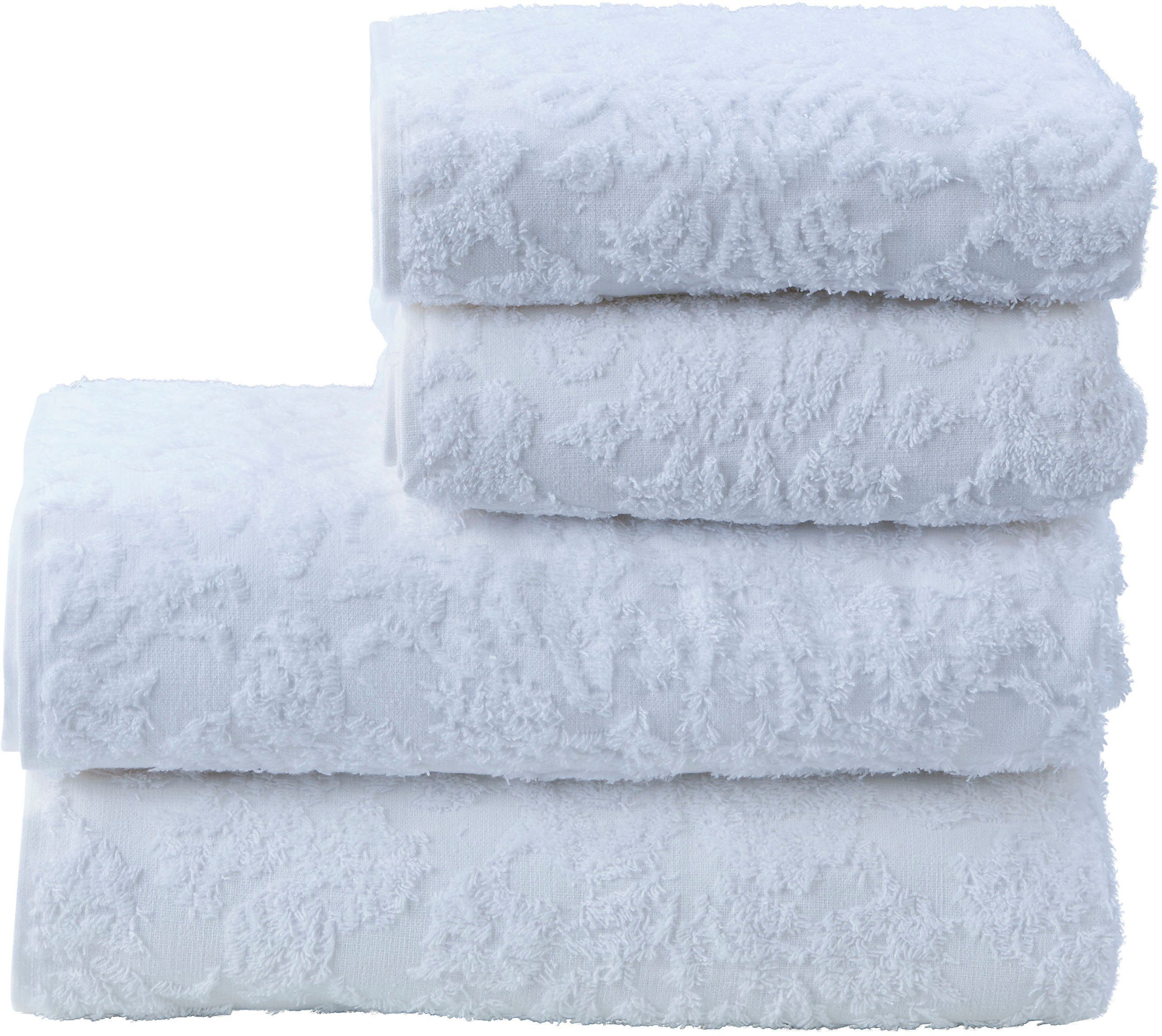 done.® Handtuch Set Provence Ornaments 2 Gästetücher (30x50 cm), 2 Handtücher (50x100 cm), Walkfrottier (Set, 4-St), Uni Farben, Ornamente, in verschiedenen Set Varianten erhältlich