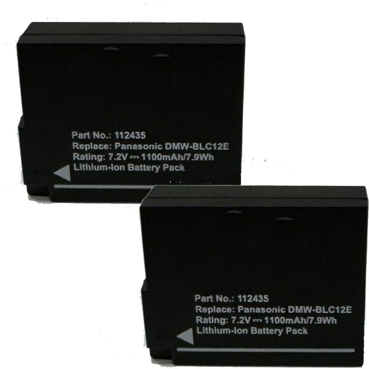 Photo Porst 2x Replace Akku DMW-BLC12 für Panasonic DMC-FZ330 Kamera-Akku