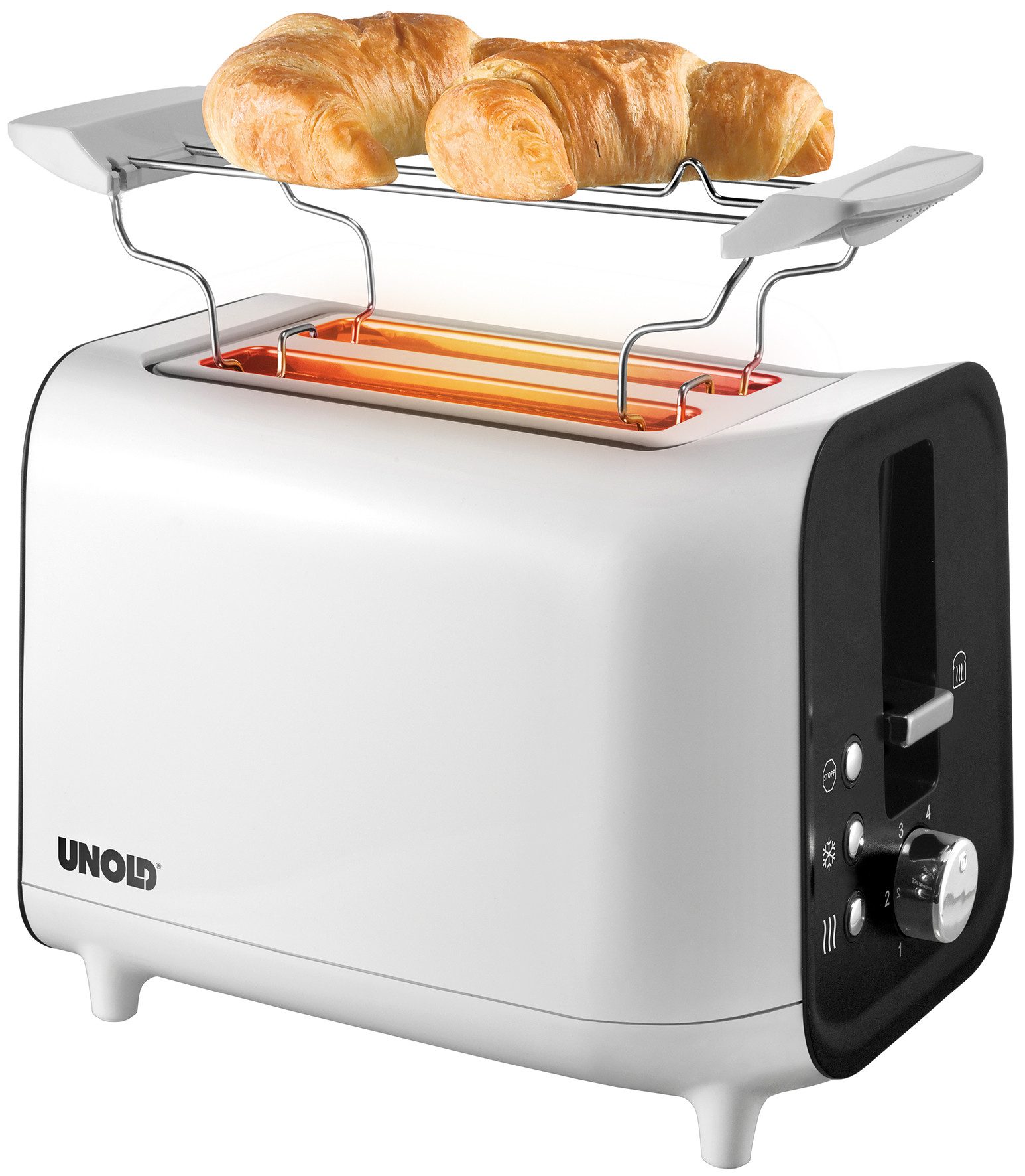 2-in-1-Toaster Toaster Shine White