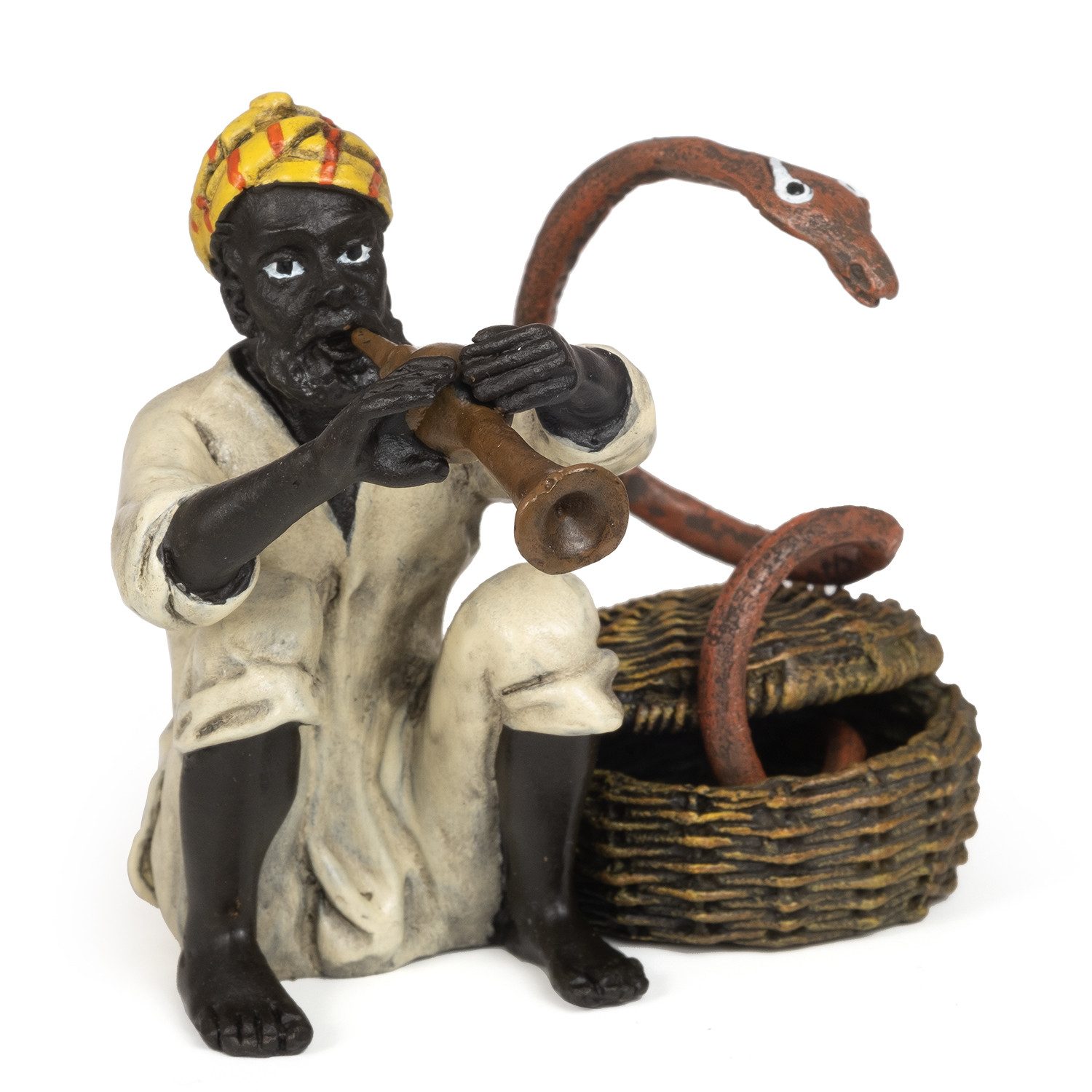 Moritz Skulptur Bronze-Schlangenbeschwörer Figur 9x8x7,5 cm