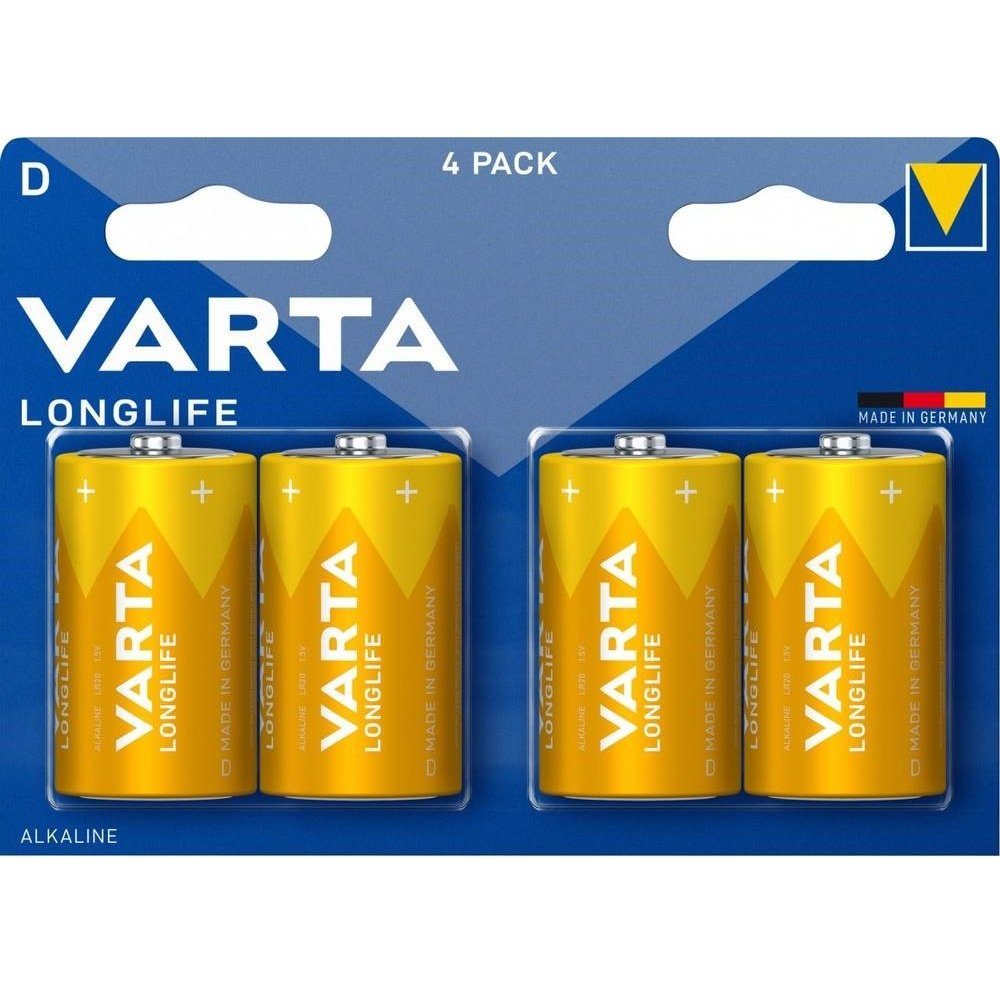 4er - VARTA gelb - Longlife Pack Batterie Alkaline-Batterie
