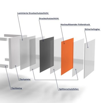 DEQORI Couchtisch 'Unifarben - Orange', Glas Beistelltisch Glastisch modern