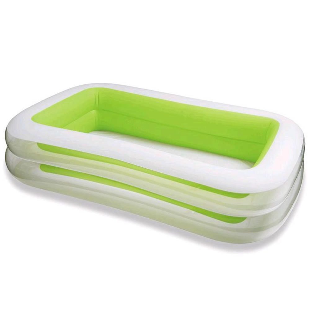 Intex Rechteckpool Swim Center Pool Familienpool 262x175x56 cm Aufblasbarer Kinderpool (inklusive Reparaturflicken)