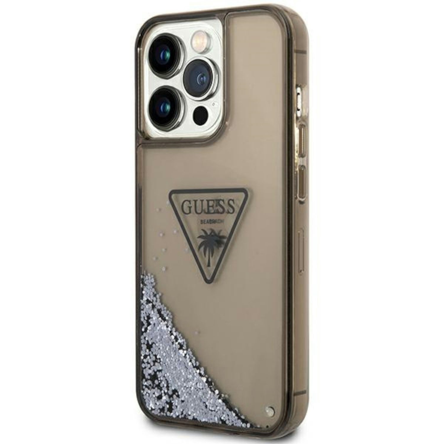Guess Handyhülle Guess Palme Liquid Glitter Collection Hülle für Apple iPhone 14 Pro
