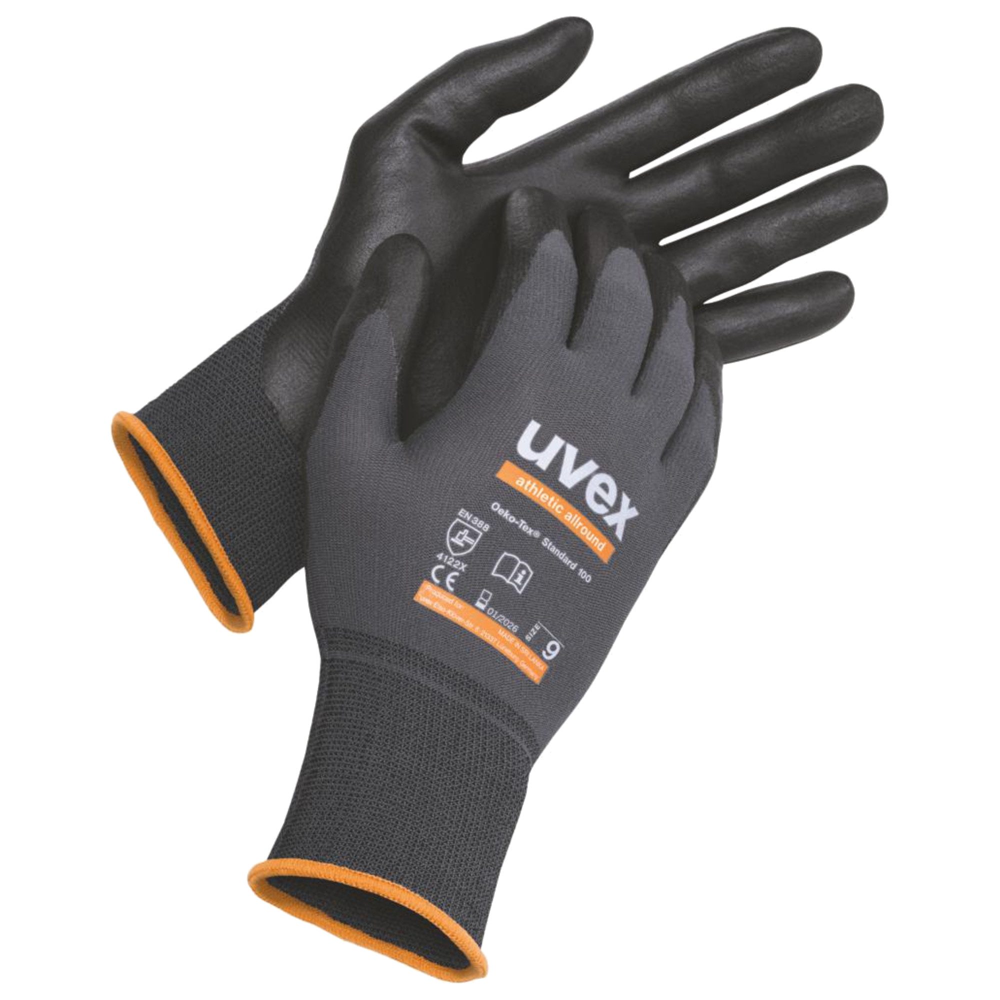 Uvex Nitril-Handschuhe Montagehandschuh athletic allround 6002807 Gr. 7