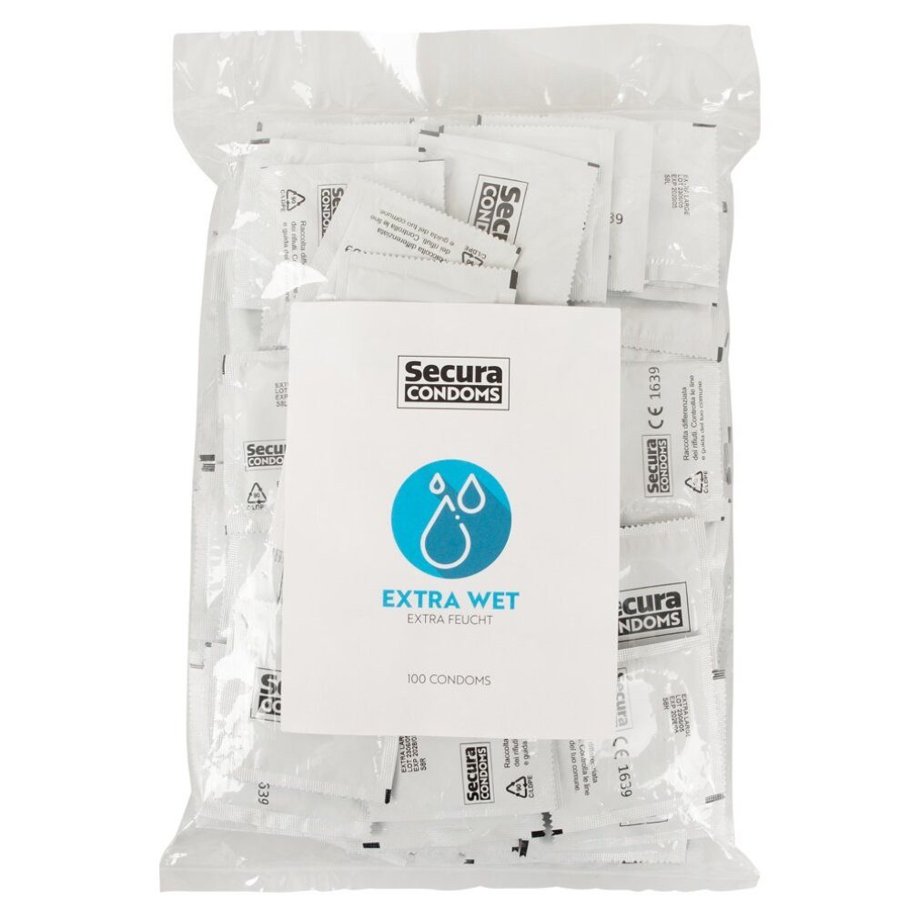 Secura Kondome Extra Wet 100er-Beutel