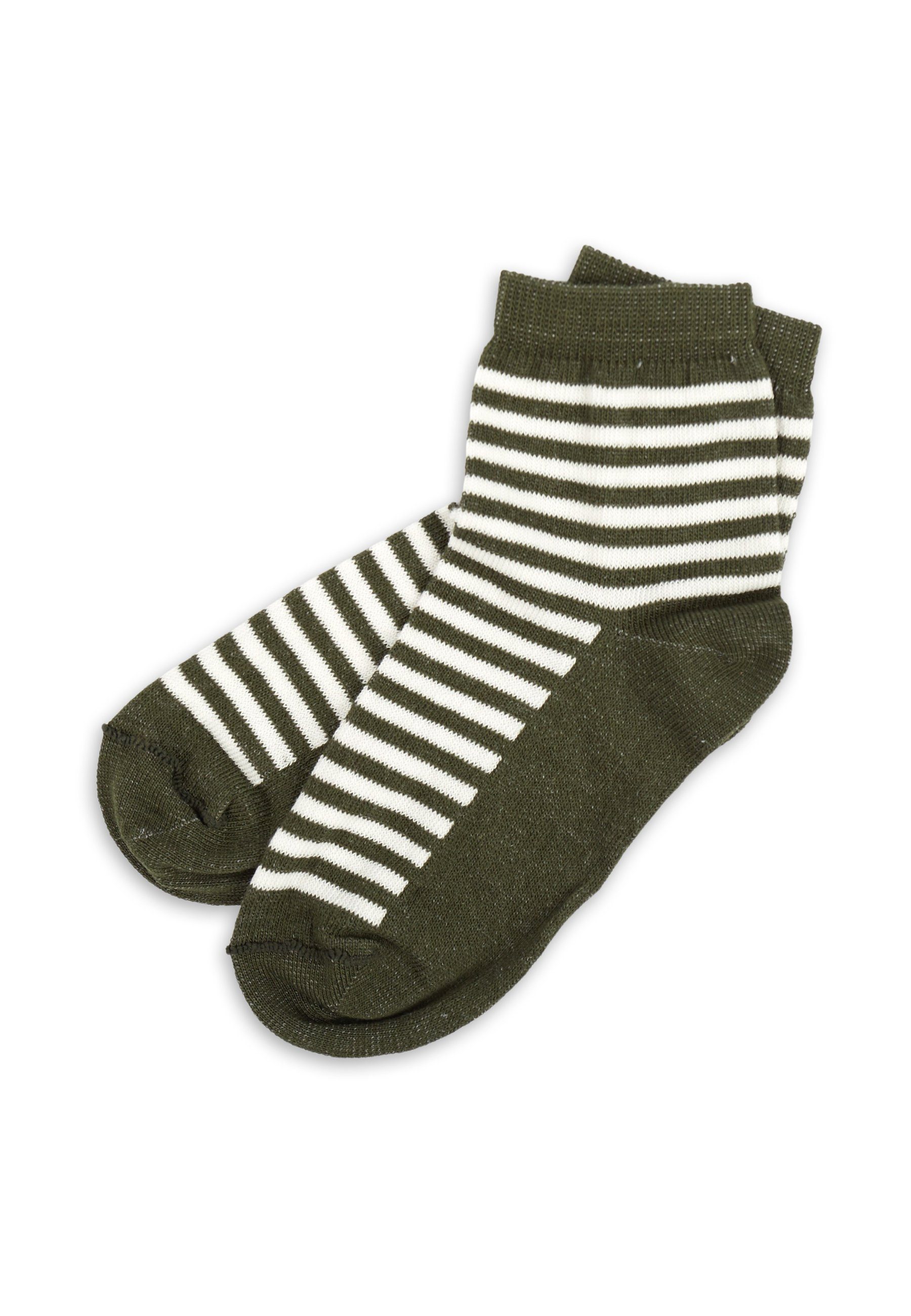 Set Socken (3-Paar) Socken Paar 3 mit rostrot/dunkelgrün Kindersocken Sigikid